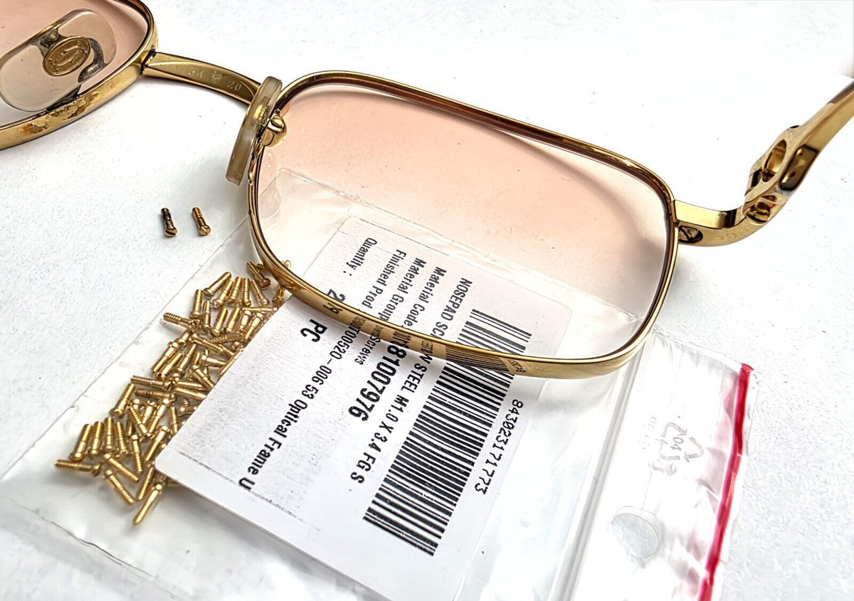 New Authentic Cartier Nose Pad Screws Replacement Gold Silver + Free Screwdriver