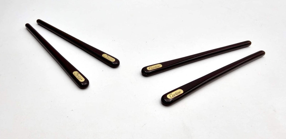 NEW! Cartier Temple Tips Burgundy Gold Replacement Parts - $49 / Pair (2 Pieces)