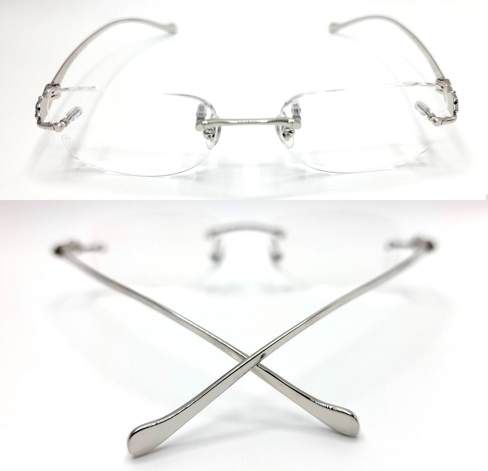 Authentic Cartier Silver Panthere Glasses CT00580