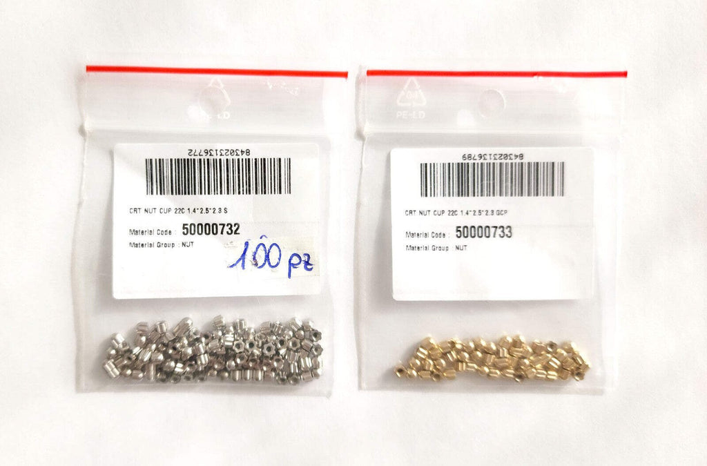 NEW! Auth Cartier Nuts/Caps/Bushing - Gold/Silver + Free Washers
