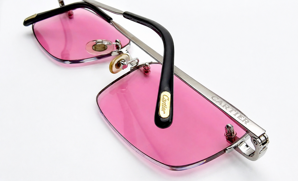 NEW! Cartier Temple Tips Burgundy Gold Replacement Parts - $49 / Pair (2 Pieces)