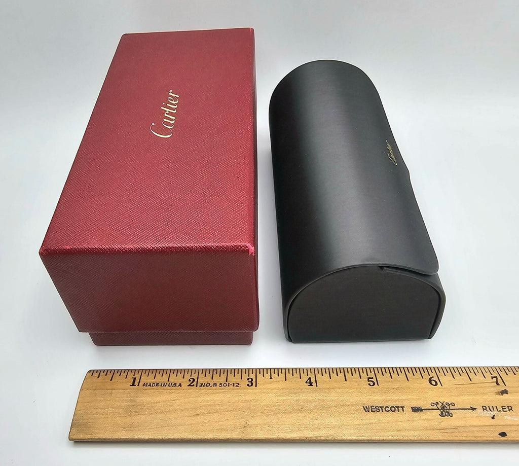 Authentic Cartier Glasses Packaging Set Large Box Case Cloth Certificate