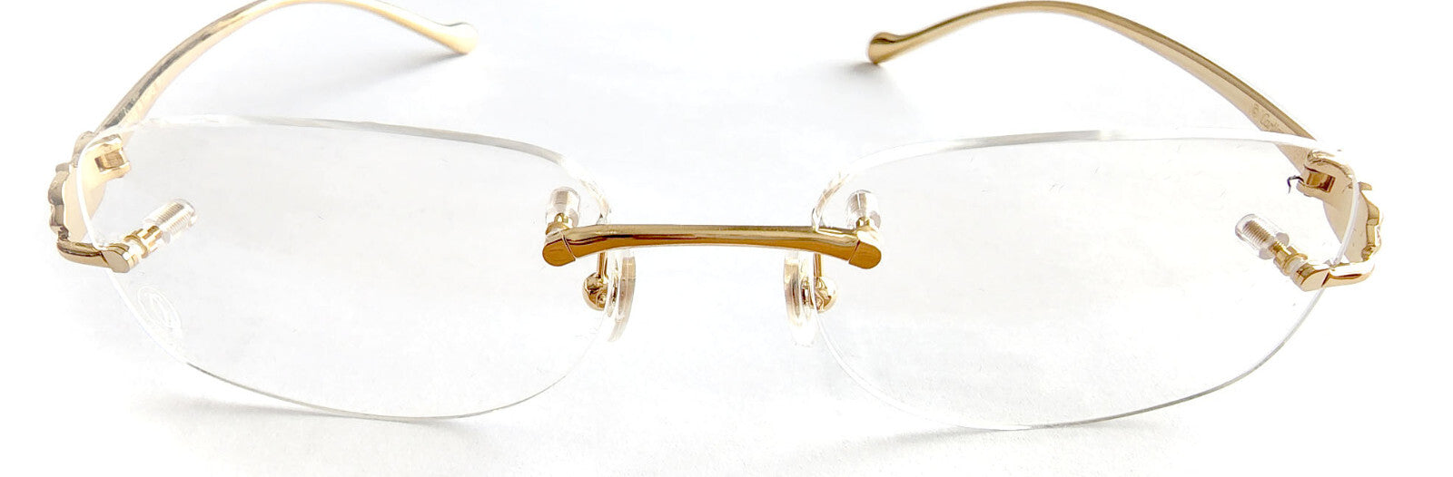 New Authentic Cartier Arch Shape Screw Gold Silver + Free Caps/ Washers