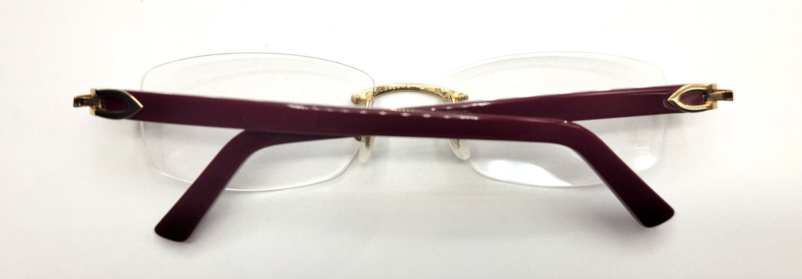NEW! Cartier Glasses Canazei Burgundy /Gold CT0048O