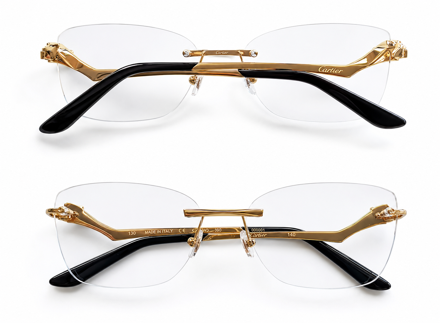 NEW! Authentic Panthère de Cartier Eyeglasses CT0120O