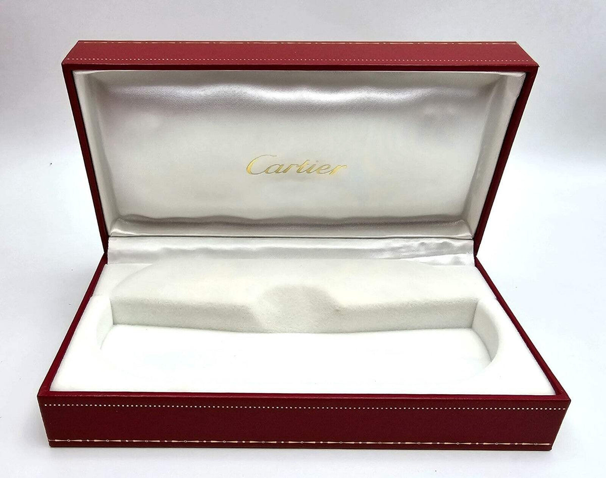 Authentic Cartier Glasses Red Hard Case CO712 6.7"×3.5"×2"