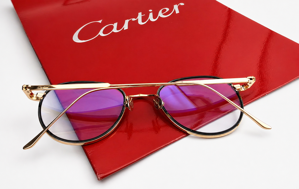 Authentic Luxury Cartier Gold Eyewear CT02500
