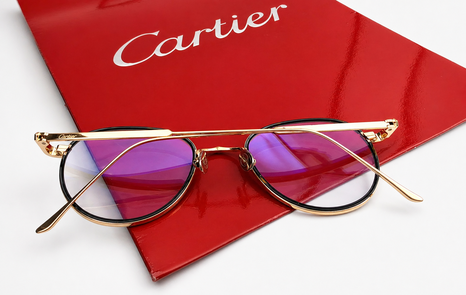 Authentic Luxury Cartier Gold Eyewear CT02500