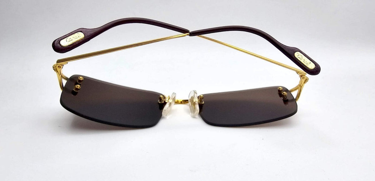 Authentic Cartier Gold/Black Temple Tips Replacement (1 Pair / 2 Pieces)
