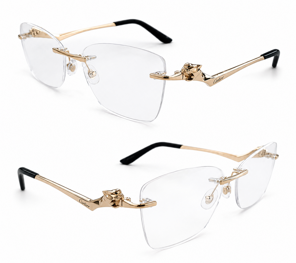 NEW! Authentic Panthère de Cartier Eyeglasses CT0120O