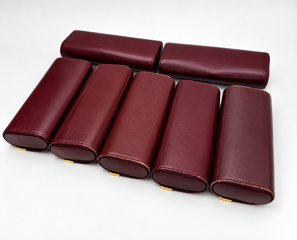 Vintage Cartier Hard Case Red Leather Eyeglasses CASE