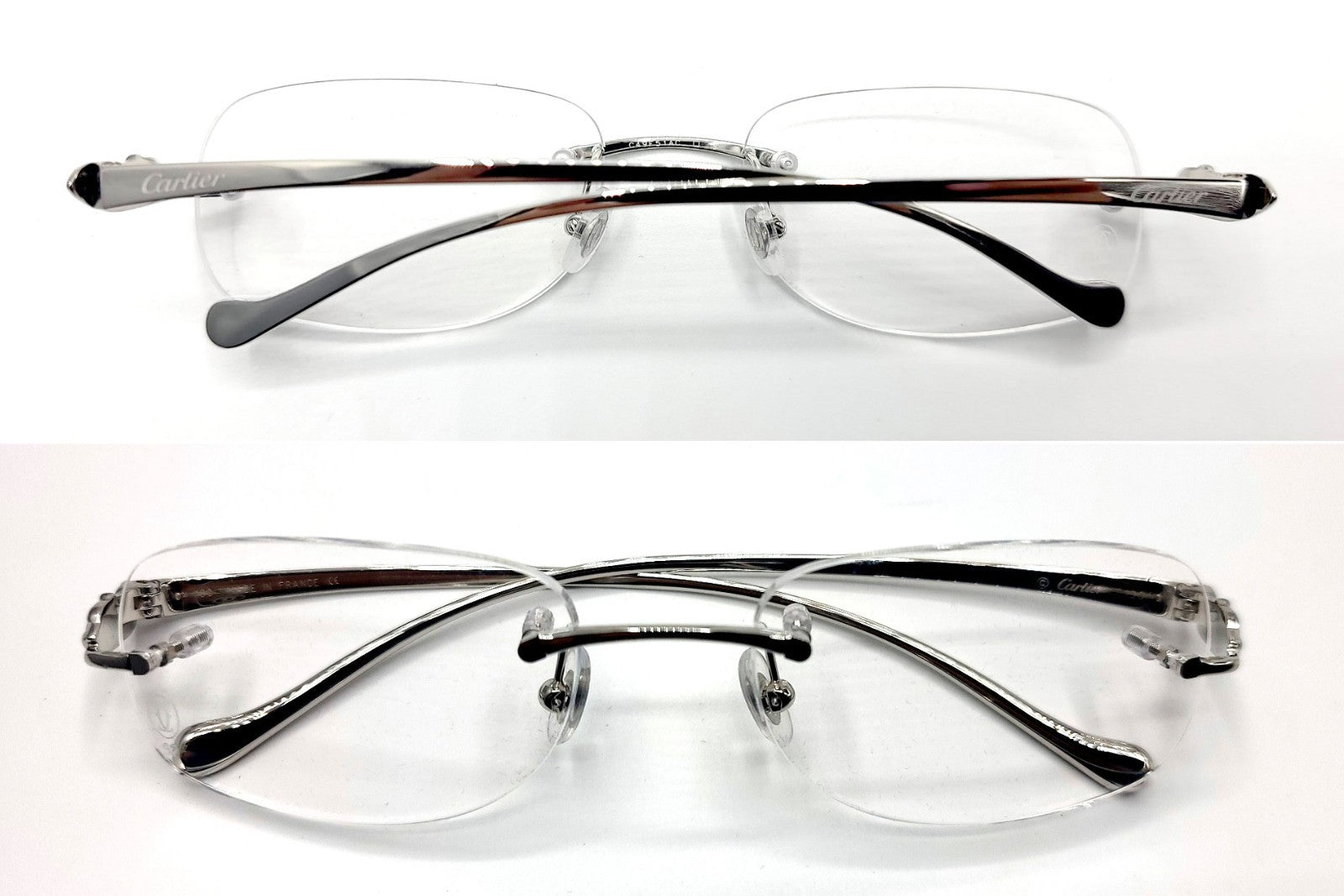 Authentic Cartier Silver Panthere Glasses CT00580