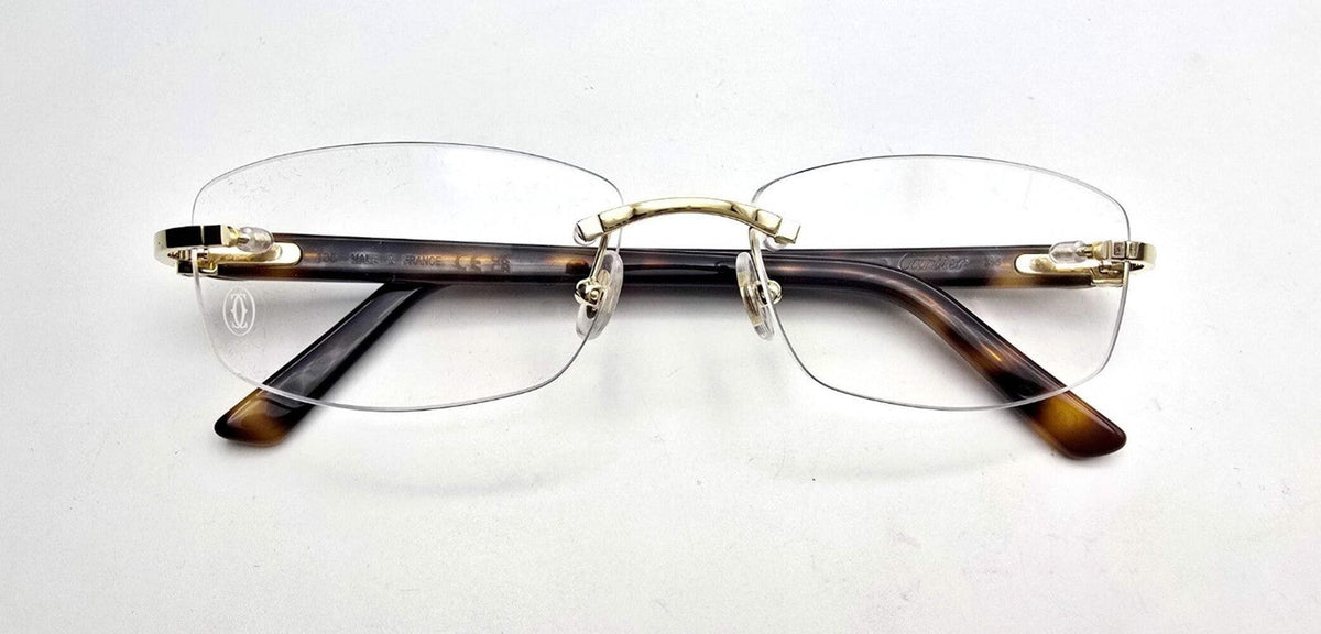 NEW! Cartier Glasses Canazei Tortoise/Gold CT0048O