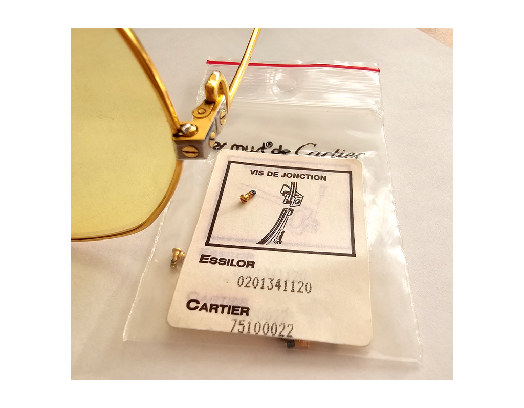 Authentic Cartier Eyeglass Hinge Screws Replacement Gold Silver