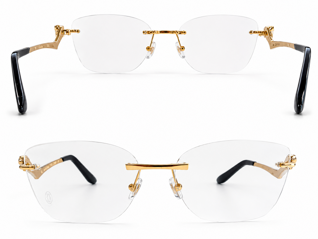 NEW! Authentic Panthère de Cartier Eyeglasses CT0120O