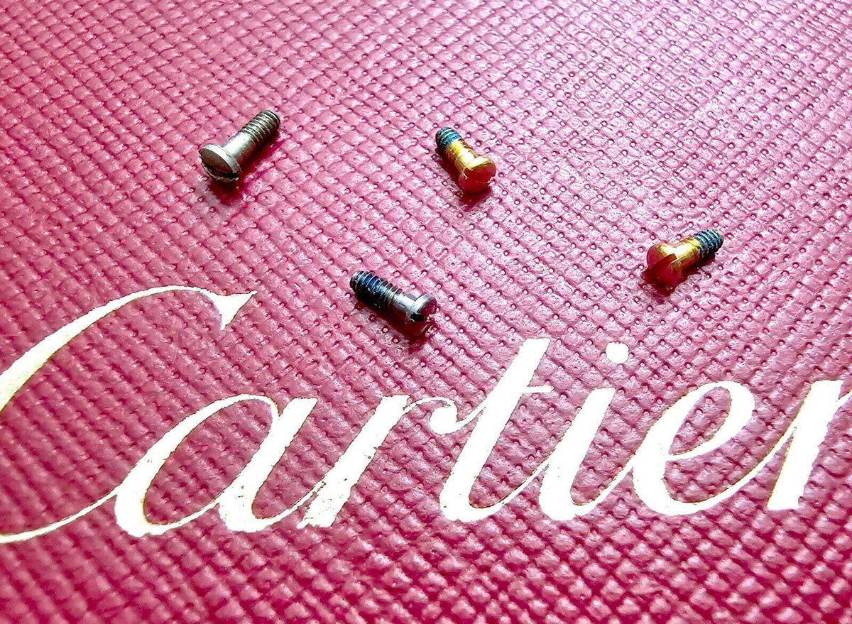 Authentic Cartier Eyeglass Hinge Screws Replacement Gold Silver
