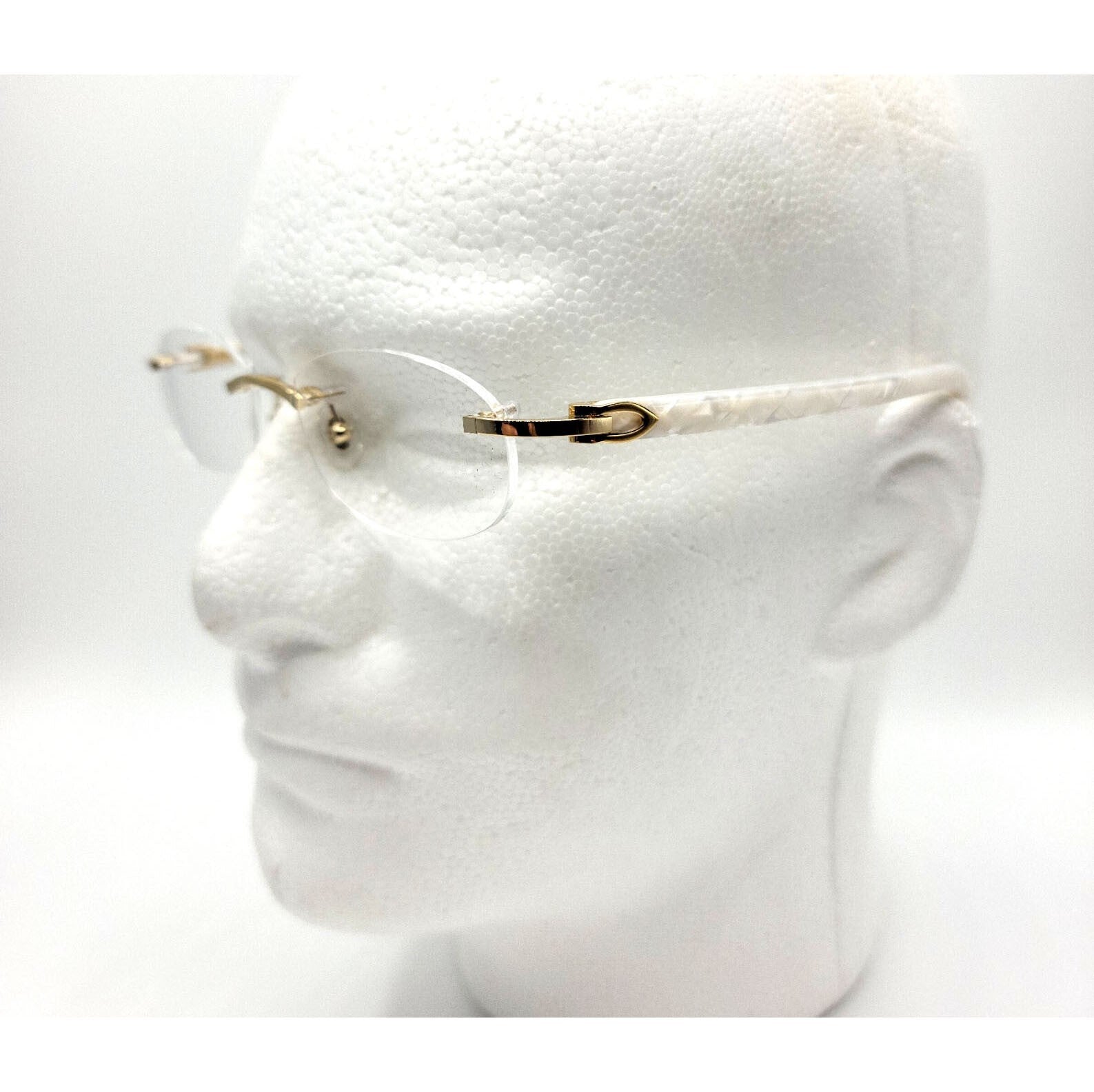 NEW! Cartier Pearl White Syracuse CT0056O Glasses