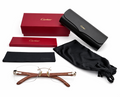 Luxury Vintage Cartier Bubinga Wood Eyewear – Authentic – Made in France