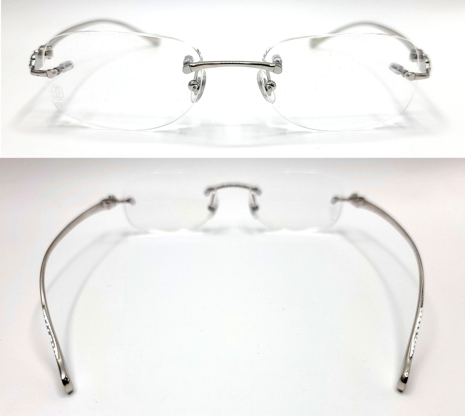 Authentic Cartier Silver Panthere Glasses CT00580