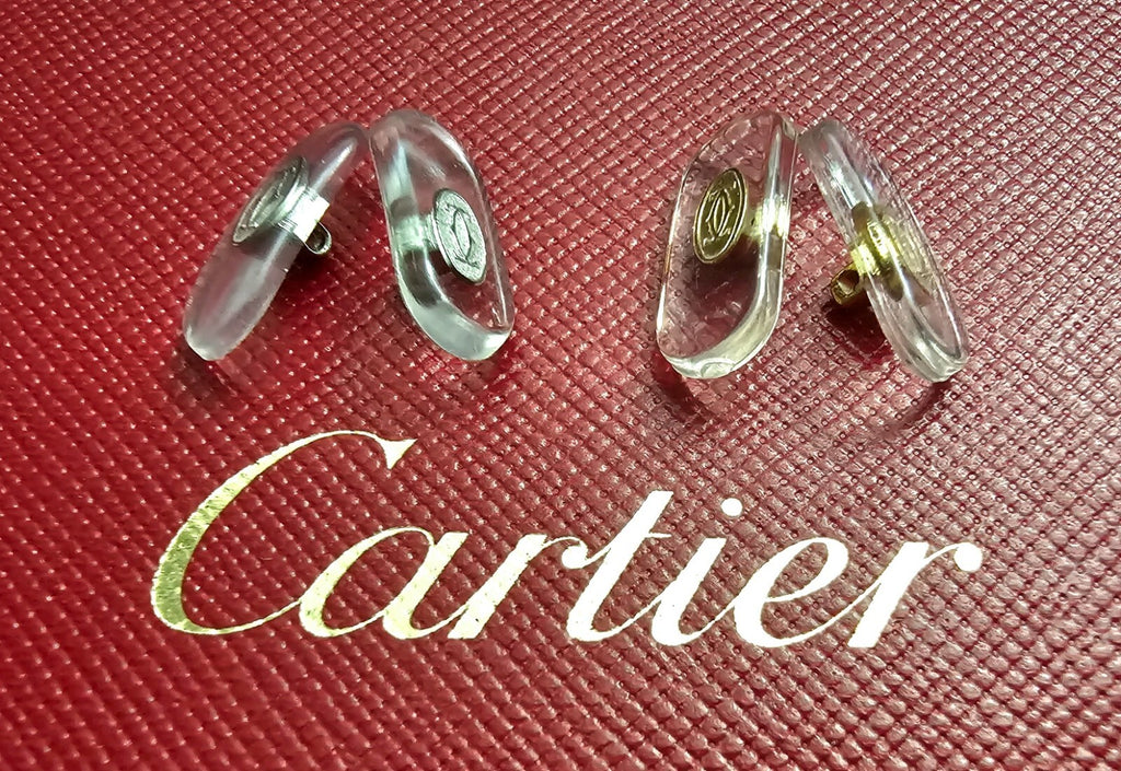 Auth Cartier Eyeglasses Nose Pads Replacement Large + Free Screwdriver