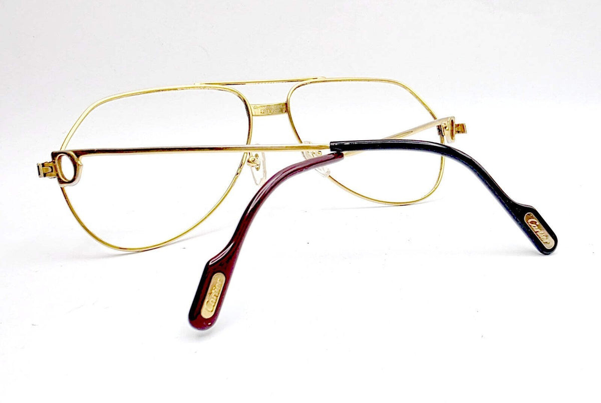 Authentic Cartier Gold/Black Temple Tips Replacement (1 Pair / 2 Pieces)