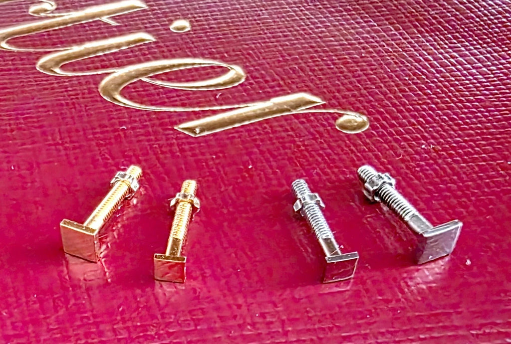 New Auth Cartier Square Screws Nuts Gold/Silver + Free Washers - $35 Each