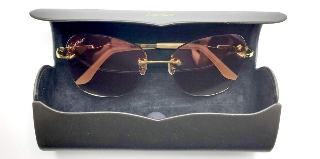 Authentic Cartier Gold Sunglasses CT00915S