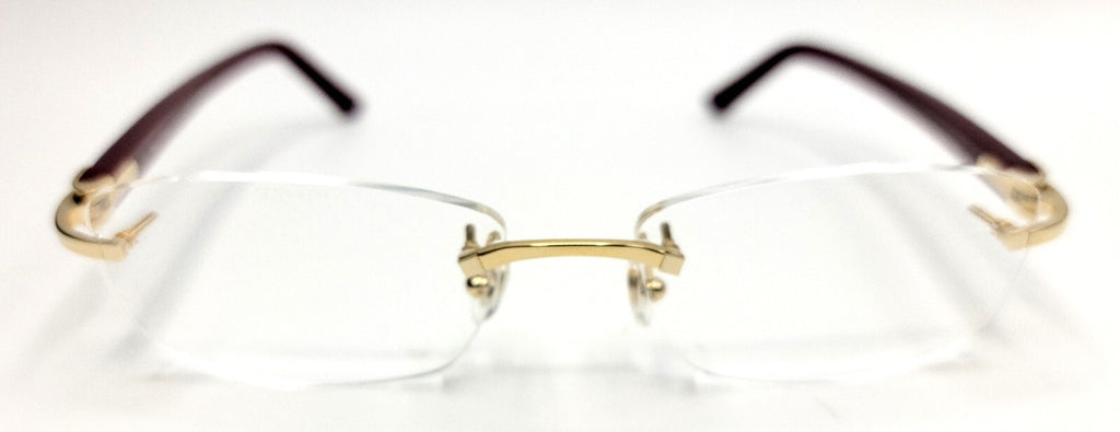 NEW! Cartier Glasses Canazei Burgundy /Gold CT0048O