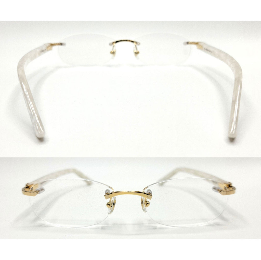 NEW! Cartier Pearl White Syracuse CT0056O Glasses
