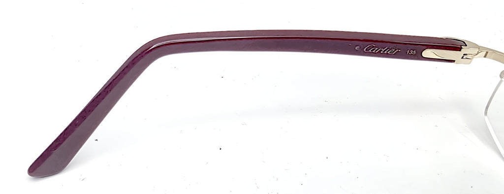 NEW! Cartier Glasses Canazei Burgundy /Gold CT0048O