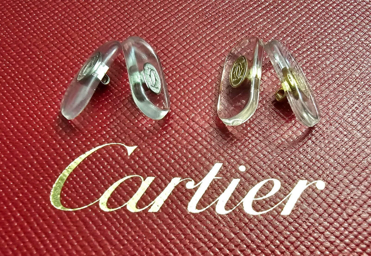 Auth Cartier Eyeglasses Nose Pads Replacement Large + Free Screwdriver