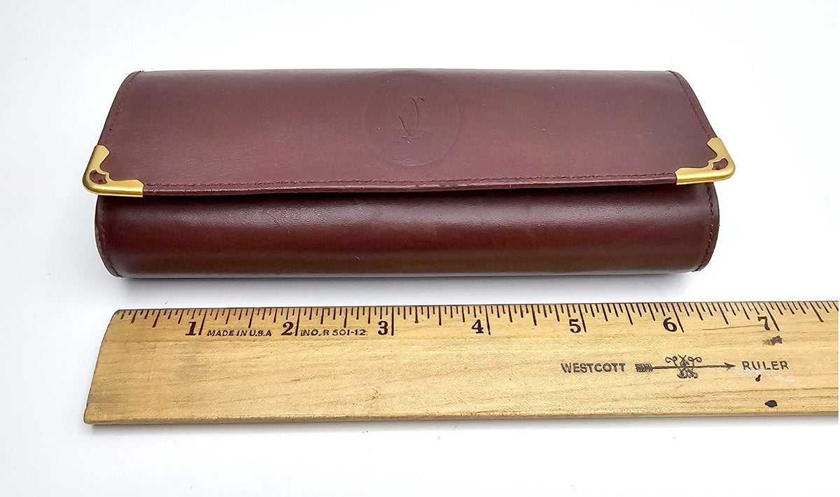 Vintage Cartier Hard Case Red Leather Eyeglasses CASE