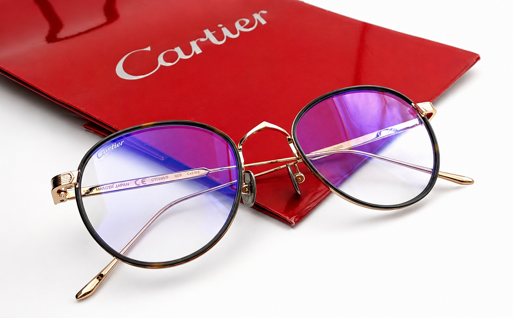 Authentic Luxury Cartier Gold Eyewear CT02500