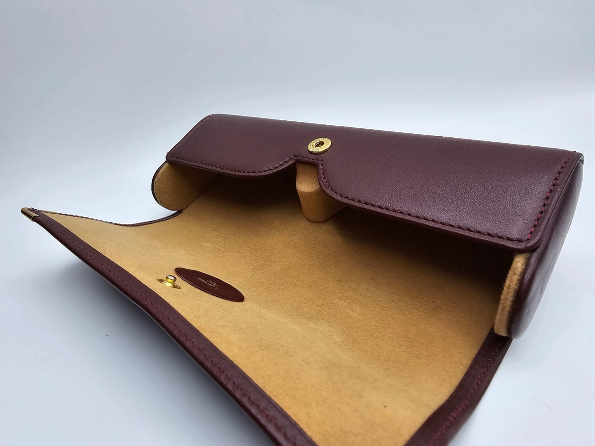 Vintage Cartier Hard Case Red Leather Eyeglasses CASE