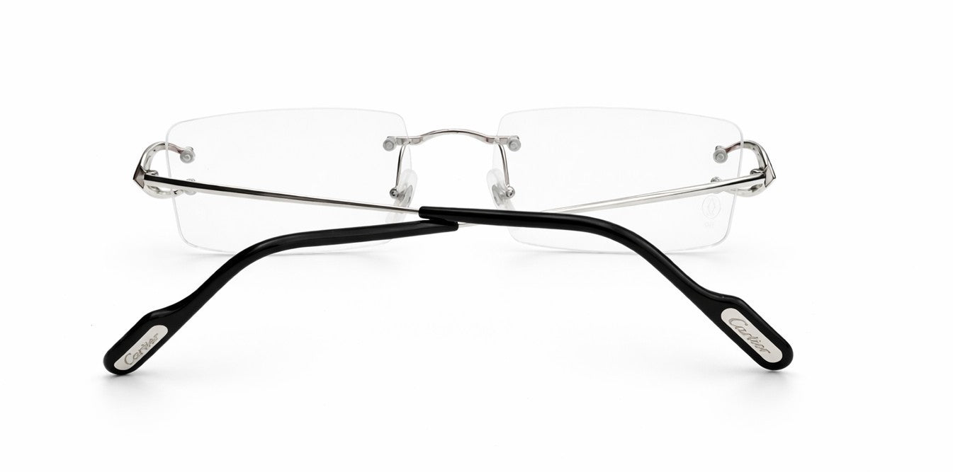 Authentic Cartier Silver/Black Temple Tips Replacement for Cartier Glasses Pair