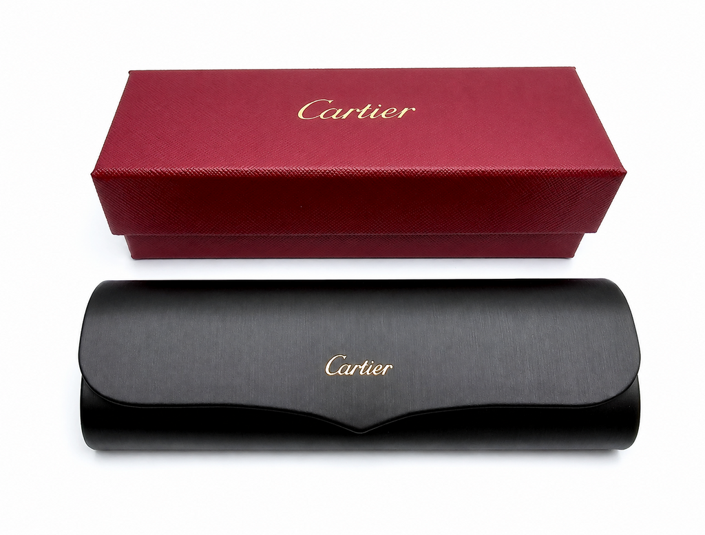 Authentic Cartier Glasses Case & Box Set w/ Cloth & Certificate NEW
