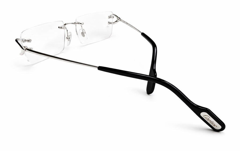 Authentic Cartier Silver/Black Temple Tips Replacement for Cartier Glasses Pair