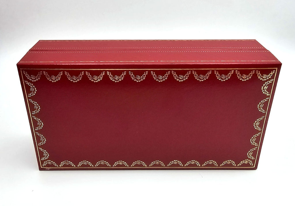 Authentic Cartier Glasses Red Hard Case CO712 6.7"×3.5"×2"