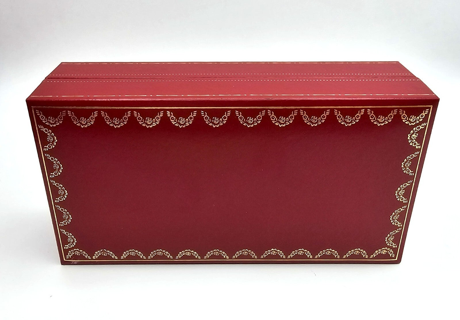 Authentic Cartier Glasses Red Hard Case CO712 6.7"×3.5"×2"