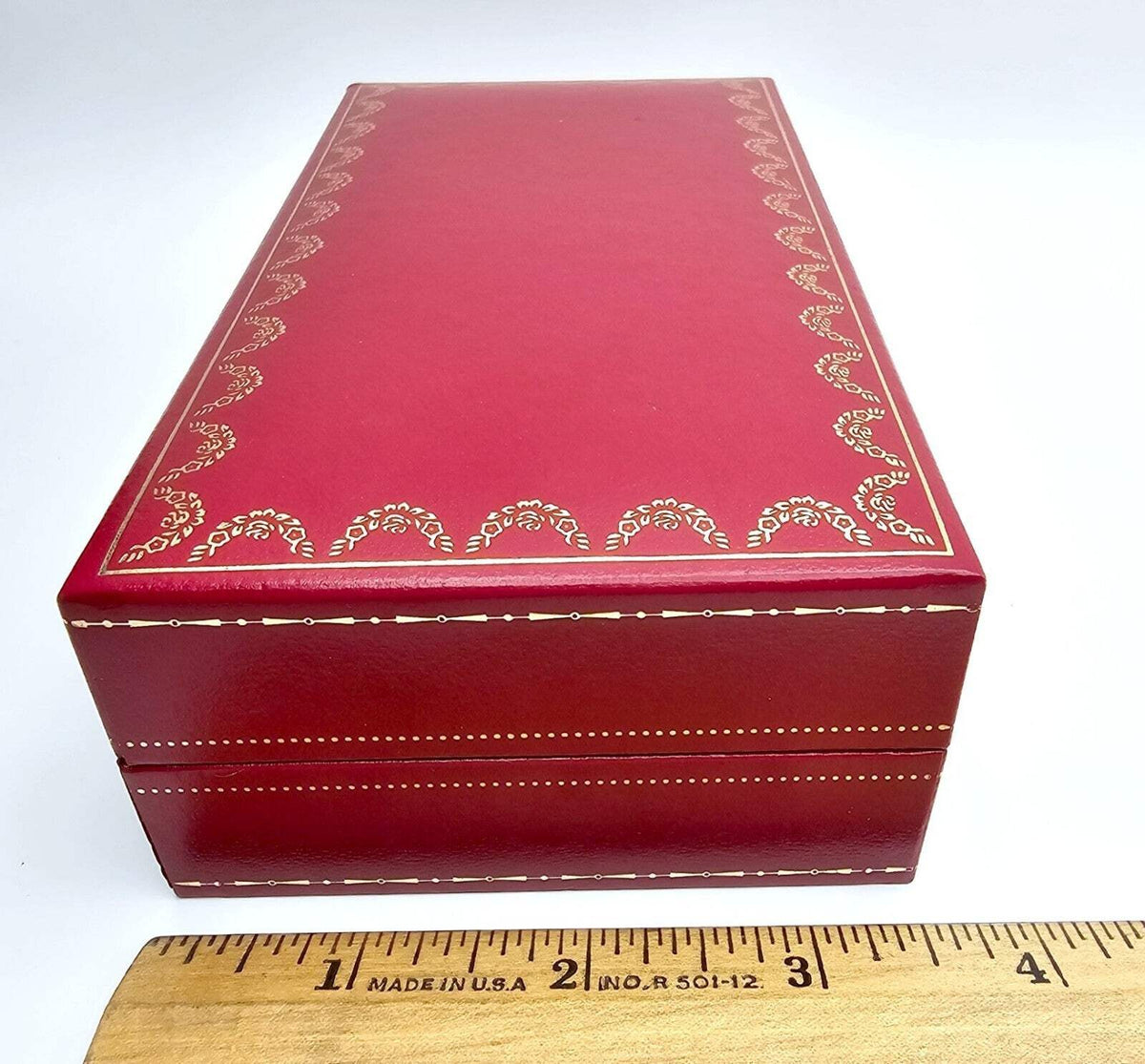 Authentic Cartier Glasses Red Hard Case CO712 6.7"×3.5"×2"