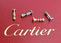New Auth Cartier Square Screw Gold/Silver