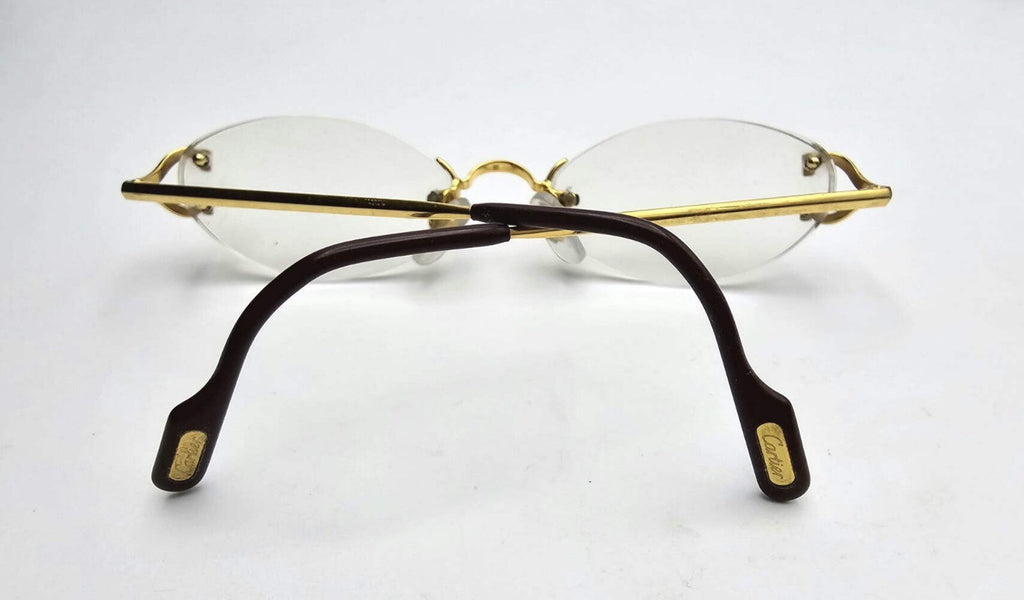 NEW! Authentic Cartier Burgundy/Gold Temple Ends $69 Pair - 70mm