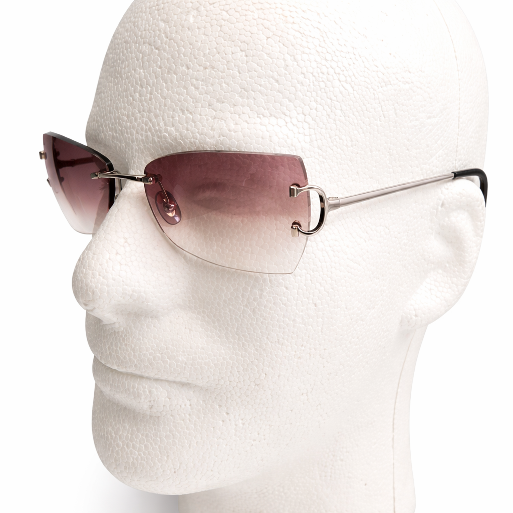 Cartier Piccadilly CT00920 Silver Rimless Sunglasses 55-19-140 France C Decor
