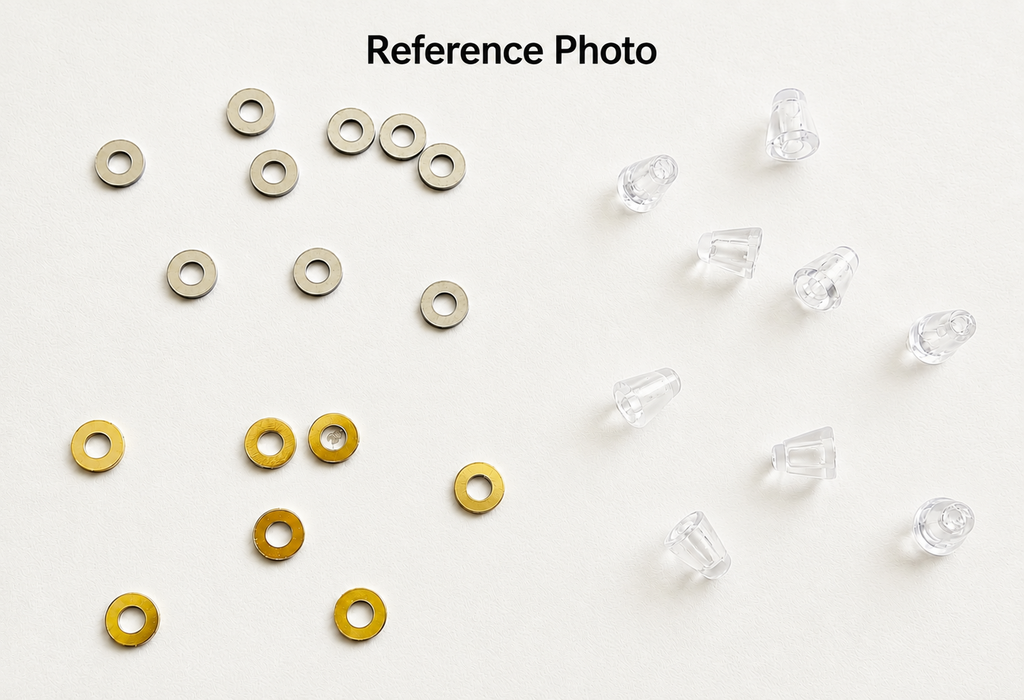 New Authentic Cartier Arch Shape Screw Gold Silver + Free Caps/ Washers
