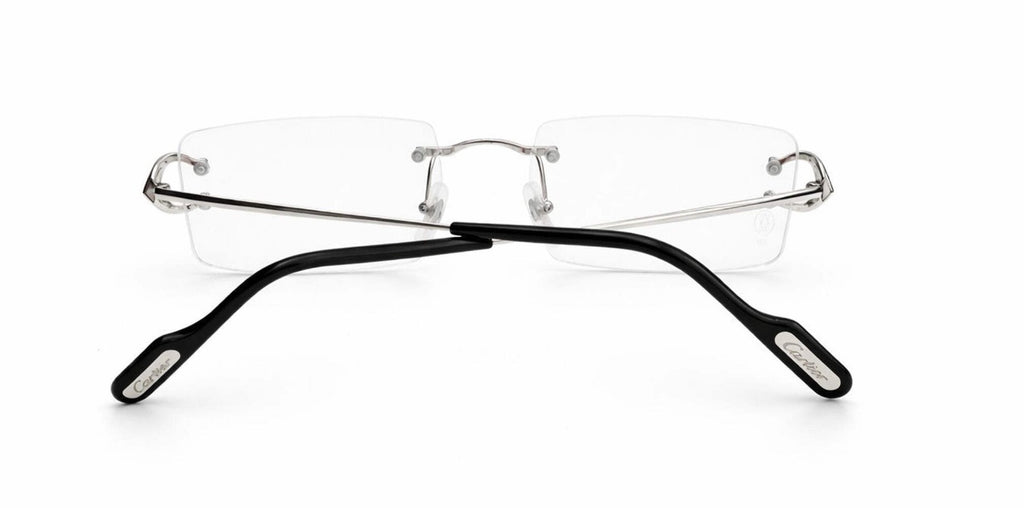 Authentic Cartier Silver/Black Temple Tips Replacement for Cartier Glasses Pair