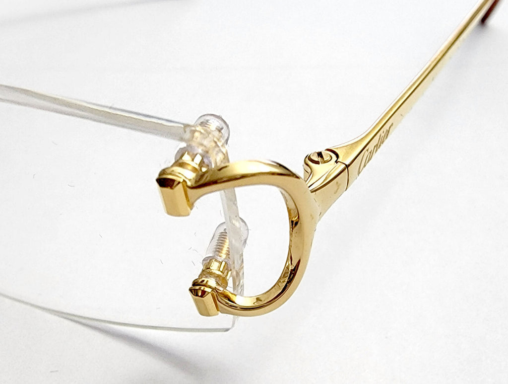Authentic Cartier Curved Rectangle Eyeglass Screws Gold Silver Replacement