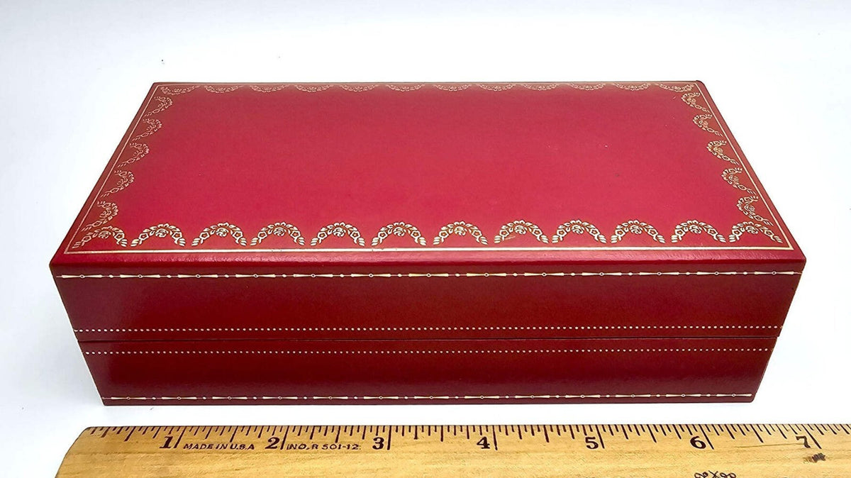 Authentic Cartier Glasses Red Hard Case CO712 6.7"×3.5"×2"