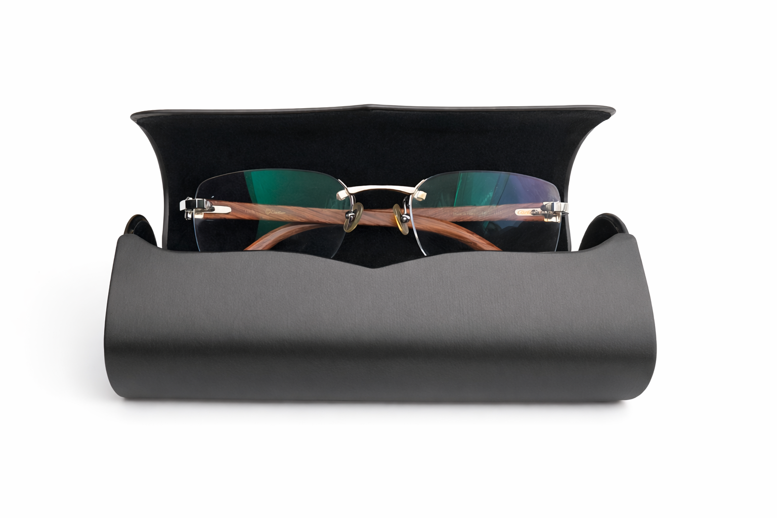 Luxury Vintage Cartier Bubinga Wood Eyewear – Authentic – Made in France