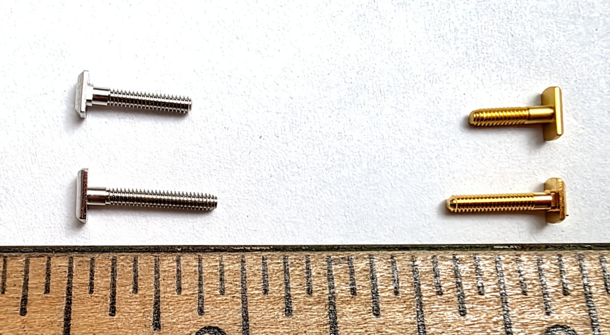 NEW! Curved Rectangle Cartier Screw  1 Set/$45 - Silver/Gold + Free Screwdriver