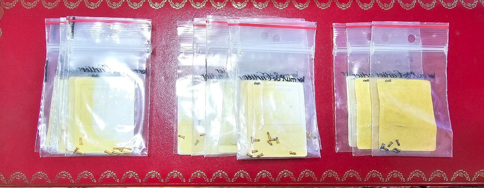 Authentic Cartier Glasses Replacement Screws Gold Silver Pair + Free Screwdriver